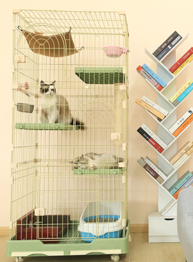 创逸双层猫笼别墅家用室内多层猫舍双三四超大隔层豪华猫窝猫笼子