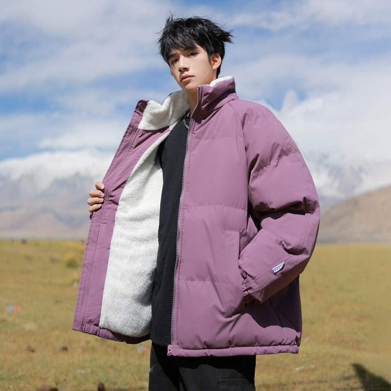 直播连帽棉衣假两件加厚棉袄情侣款百搭面包服货号111特P70,男装棉衣,电商A010