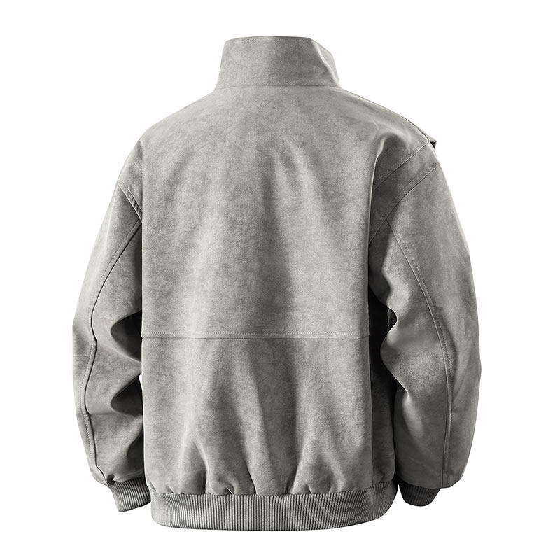 得物品质休闲皮夹克飞行服皮衣男防外套2581特P66,男装夹克,电商A010