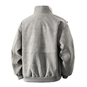 得物品质休闲皮夹克飞行服皮衣男防外套2581特P66图片