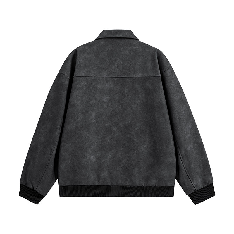 得物品质休闲皮夹克飞行服皮衣男防外套237特P50,男装夹克,电商A010