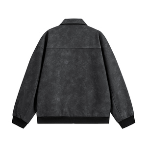得物品质休闲皮夹克飞行服皮衣男防外套237特P50图片