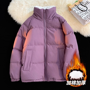 直播连帽棉衣假两件加厚棉袄情侣款百搭面包服货号111特P70图片