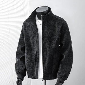 得物复古底特律休闲皮夹克飞行服皮衣男防外套26183特P60图片