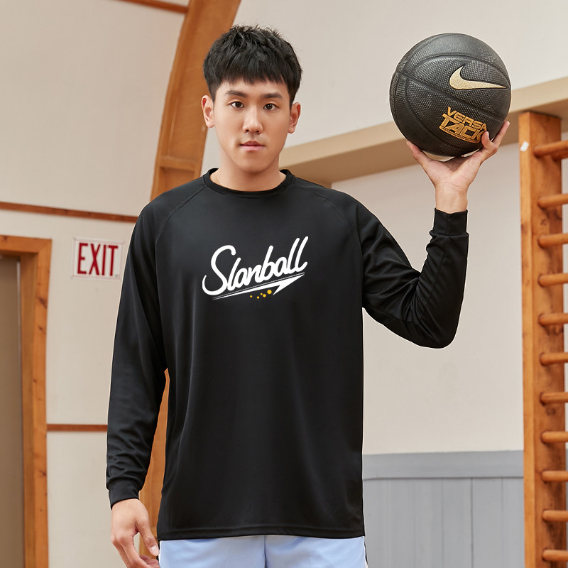 北卡美式篮球训练服长袖速干体育生冬季投篮服田径健身运动上衣男