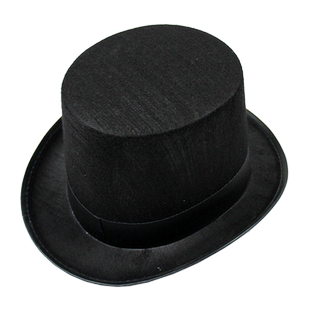 林芳表演帽演出帽爵士帽子礼帽林肯帽魔术师帽植绒高帽