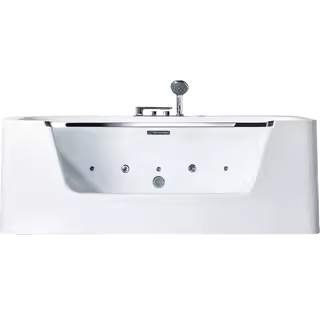 阿波罗按摩浴缸一体亚克力家用双人独立式小户型冲浪浴缸at