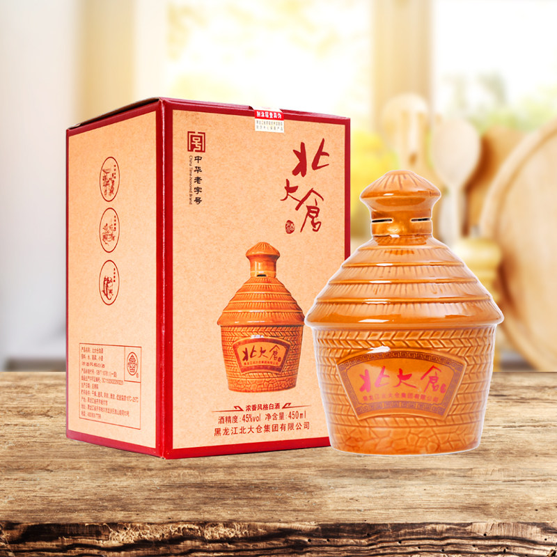 【酒厂直销】北大仓粮仓酒450ml*4瓶/整箱45度浓香 东北白酒