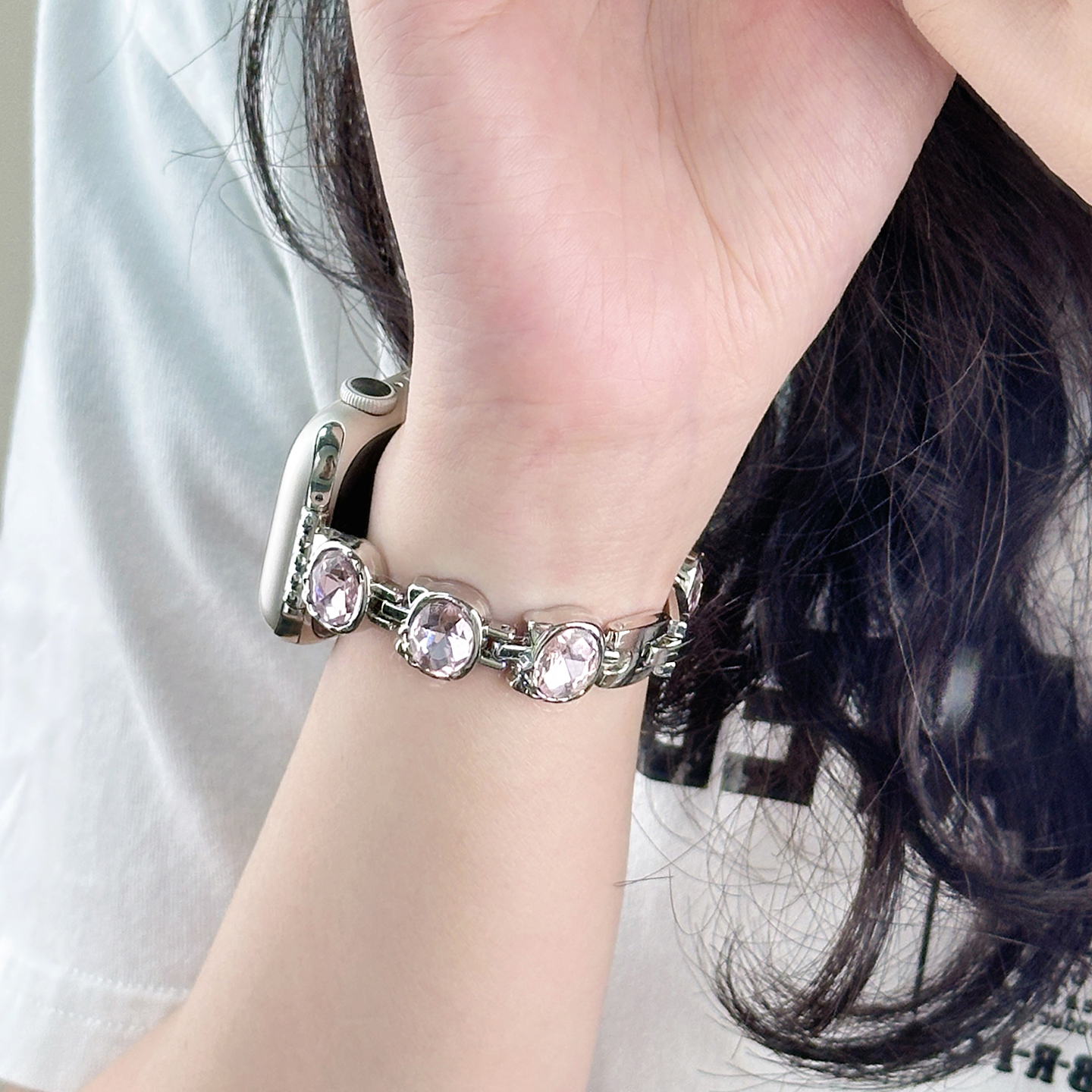iWatchs10表带kitty猫镶钻小众款