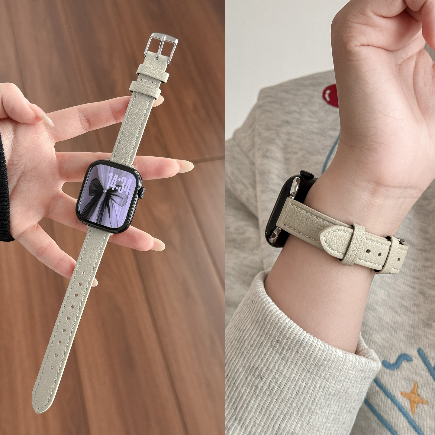 适用Applewatch11羊皮表带