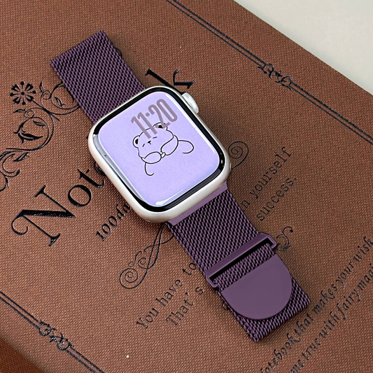 夏天透气applewatch表带绛樱桃色