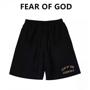 高街FOG宽松休闲运动五分裤 男女夏季 字母短裤 ESSENTIALS潮牌美式