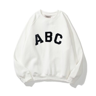 GOD第七季 ABC字母潮牌高街宽松情侣加绒圆领卫衣男女 FEAR FOG