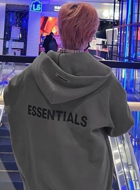 FOG ESSENTIALS高街连帽衫男女潮牌拉链宽松情侣开衫加绒卫衣外套