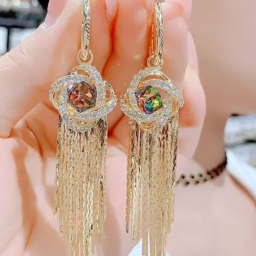波西米亚流苏耳环女轻奢小众设计