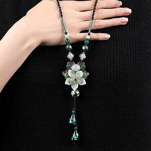 气质莲花项链复古民族风2024年款