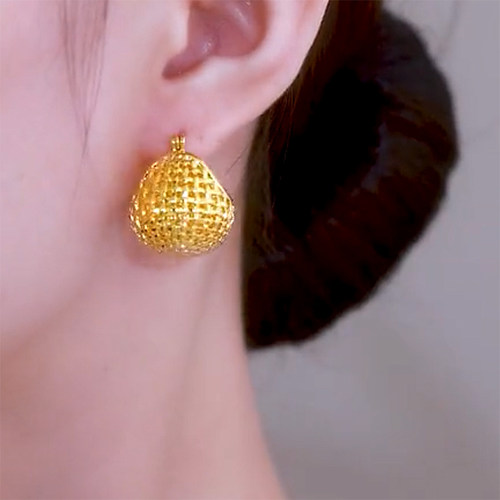 2026年爆款金色菜篮子耳扣设计感