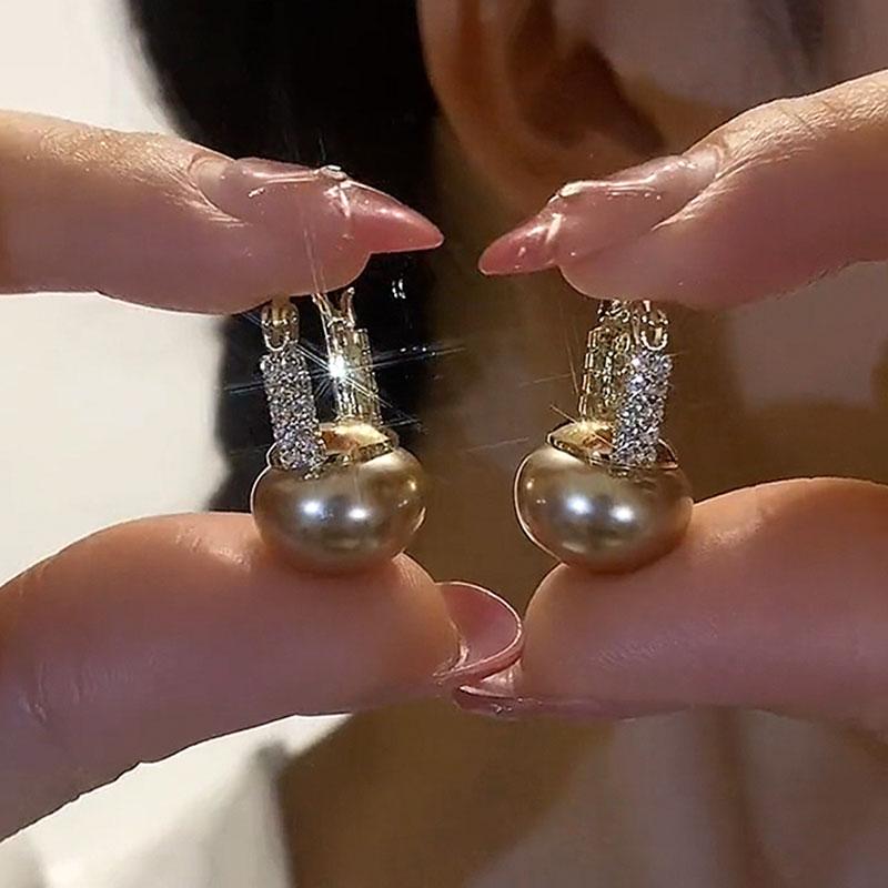 韩式网红款名媛风水滴耳环