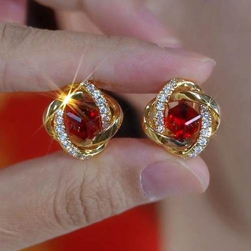 2025新款潮炫彩锆石耳钉