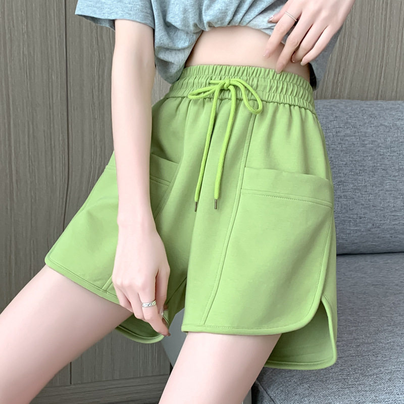 运动短裤女 夏季女装休闲宽松阔腿裤外穿高腰显瘦a字甜美三分热裤