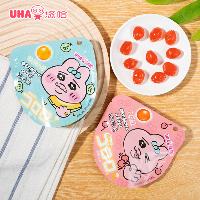 2包邮UHA悠哈酷露露果汁软糖44g樱桃味觉糖橡皮糖休闲糖果小零食