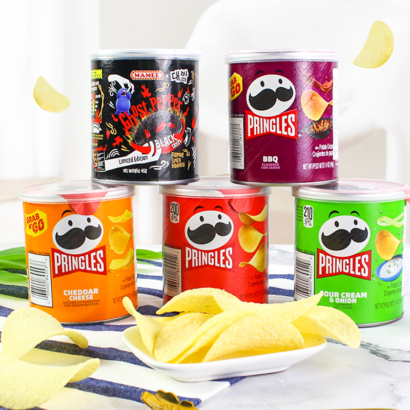 美国进口Pringles品客薯片烧烤味芝士味/酸奶洋葱味膨化休闲零食