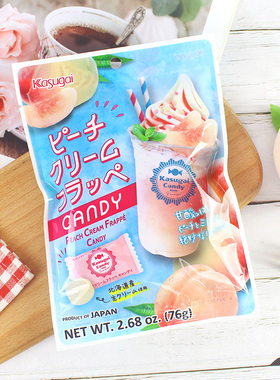 日本进口零食春日井kasugai水蜜桃奶油冰淇淋沙冰味糖果76g喜糖