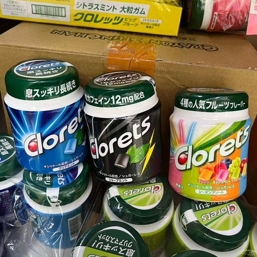 日本进口Clorets卡夫口香糖冰爽超强薄荷糖水果味清新口气泡泡糖