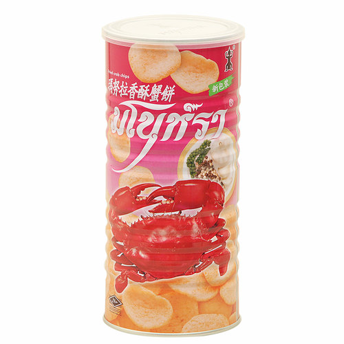 泰国进口零食 MANORA玛努拉蟹片90g 办公室休闲膨化零食品薯片