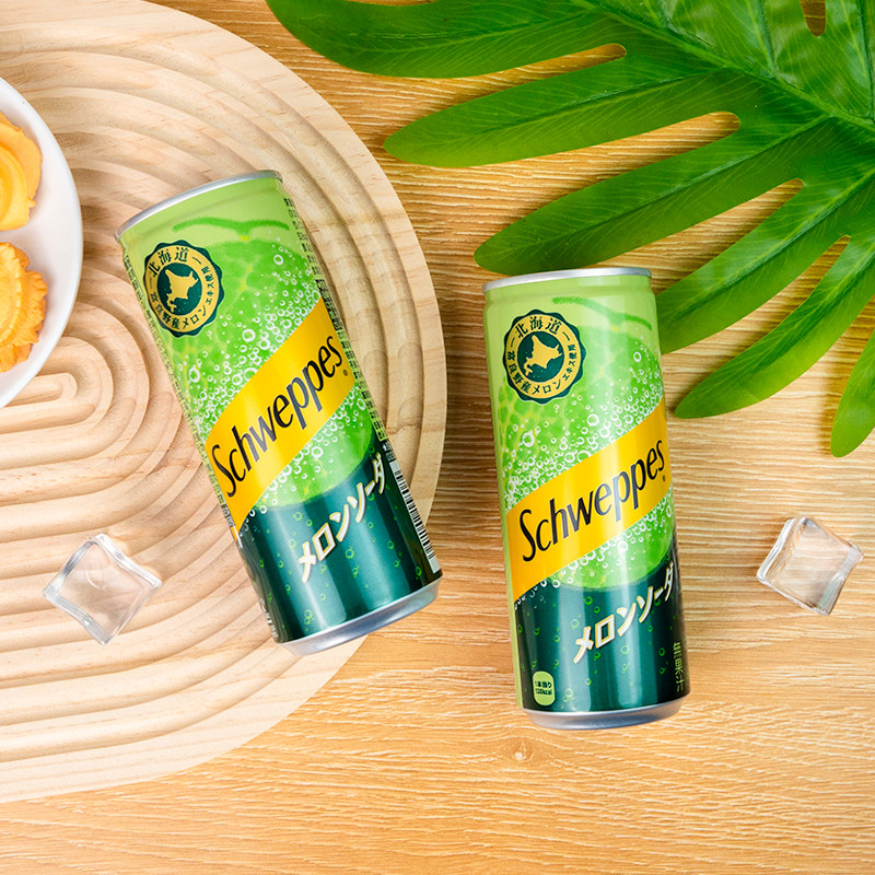 2包邮日本进口可口可乐哈密瓜奶油苏打密瓜味果汁碳酸饮料250ml