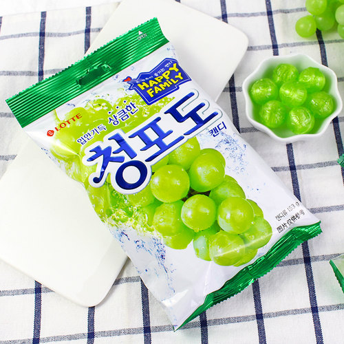 乐天韩国硬糖青葡萄味