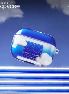 壳空间原创新款蓝色镜面适用苹果Airpods保护套pro蓝牙无线耳机壳