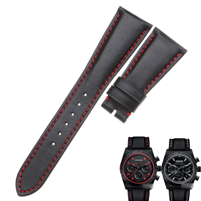 适用于帝舵迅骑黑盾型系列 M42000CN M42000CR帝陀真牛皮手表带男
