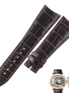 真皮弧形口适用于爱彼千禧系列15350/26149美洲鳄鱼真皮表带22/24