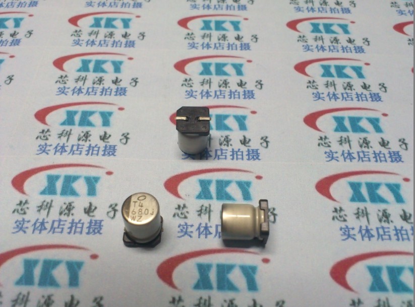 尼吉康贴片铝电解电容  6.3V680UF 高频低阻  680j WZ 8X10.2 SMD