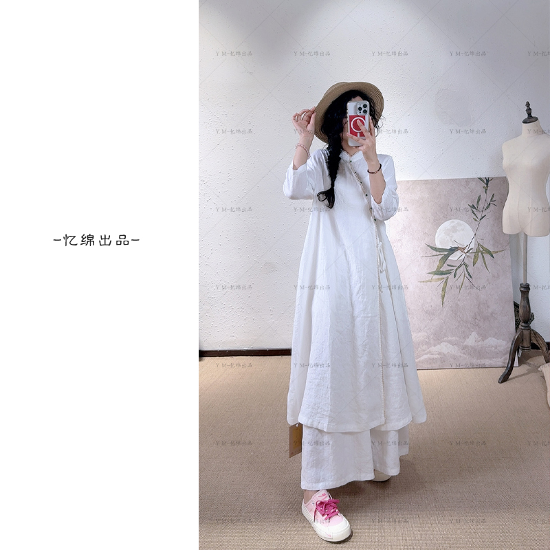 忆绵出品气质新中式连衣裙