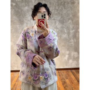 YIMIAN 棉衣290218 素雅东方美学立领高级重磅刺绣设计款