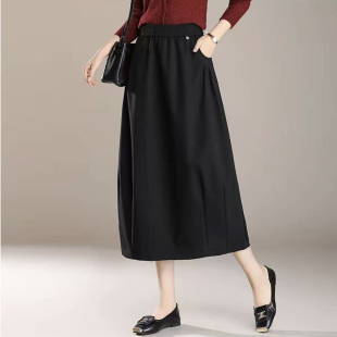 松紧腰赫本风花苞裙气质百搭时髦流行女士半身裙 时尚 2026春季 新款