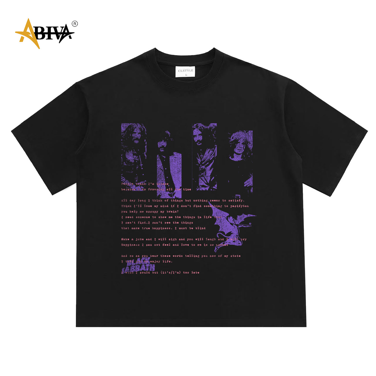 做旧海报摇滚潮牌美式短袖T恤