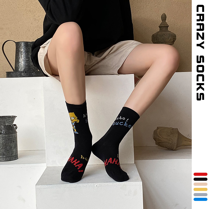 新款趣味辛普森袜子时尚搞怪新疆