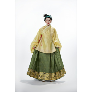 囿春「新品面料」牧羊图 仿妆花织金纱料 马面裙料