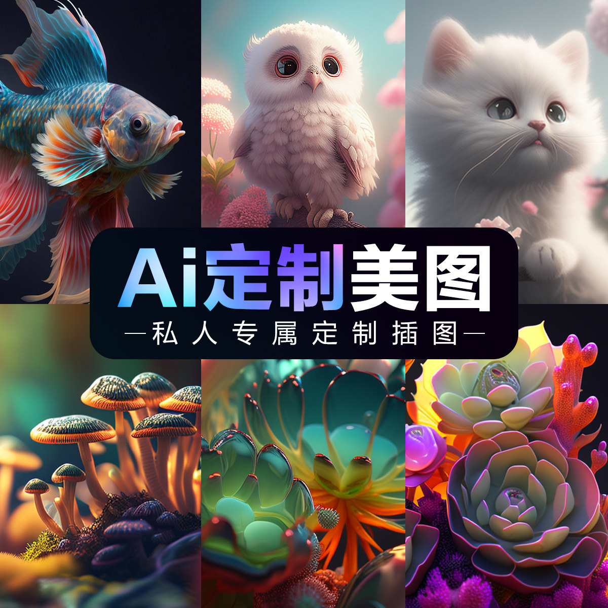 宠物机车萌宠头像小红书封面壁纸插图海报背景ai智能定制绘图jpg