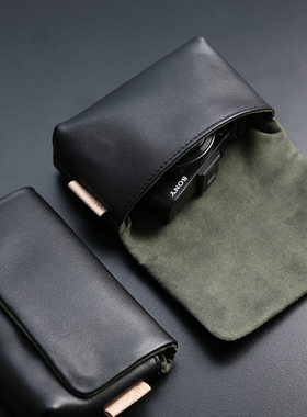 相机包 适用佳能G7X3理光GR4牛皮套索尼RX100m7真皮袋小众收纳包