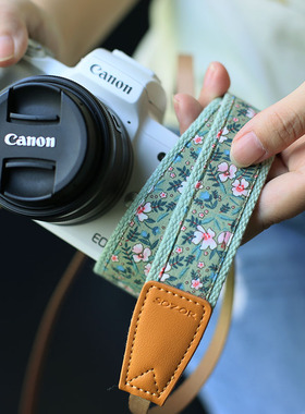 进口布料相机肩带适用富士拍立得索尼佳能微单反背带单肩挂绳斜挎