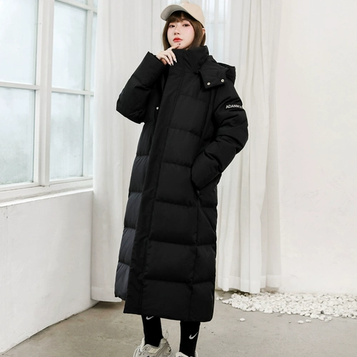 Зимний бархатный длинный пуховик подходит для мужчин и женщин, 2021 года, утиный пух, увеличенная толщина