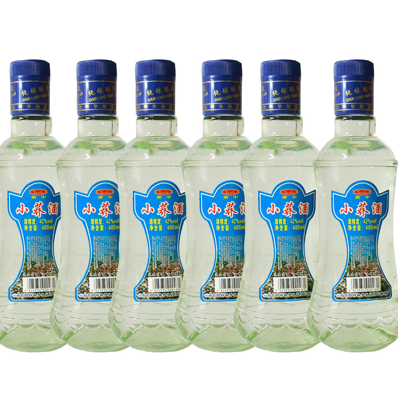 云南南中小荞酒400ml瓶装*6瓶实惠装42度云南小曲清香型小酒南中