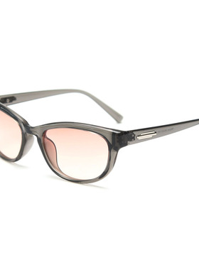 欧美运动科技感偏光墨镜男女粉色绿色复古猫眼曲面太阳镜防紫外线