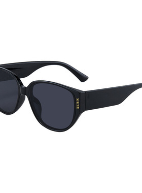 复古韩版猫眼大脸防晒墨镜男女方圆脸显脸小凹造型防紫外线太阳镜