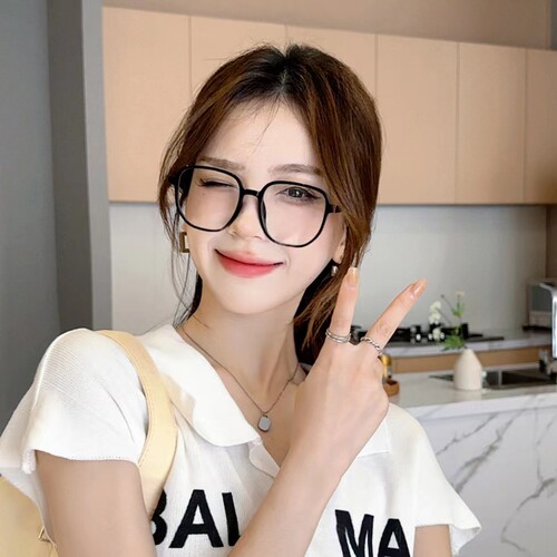超轻复古tr90近视眼镜女大框网红透明眼镜框男平光镜防蓝光有度数