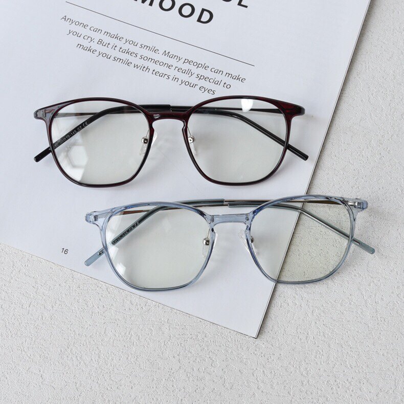 韩版复古方框眼镜超轻TR90细框可配近视有度数防蓝光素颜显瘦镜架